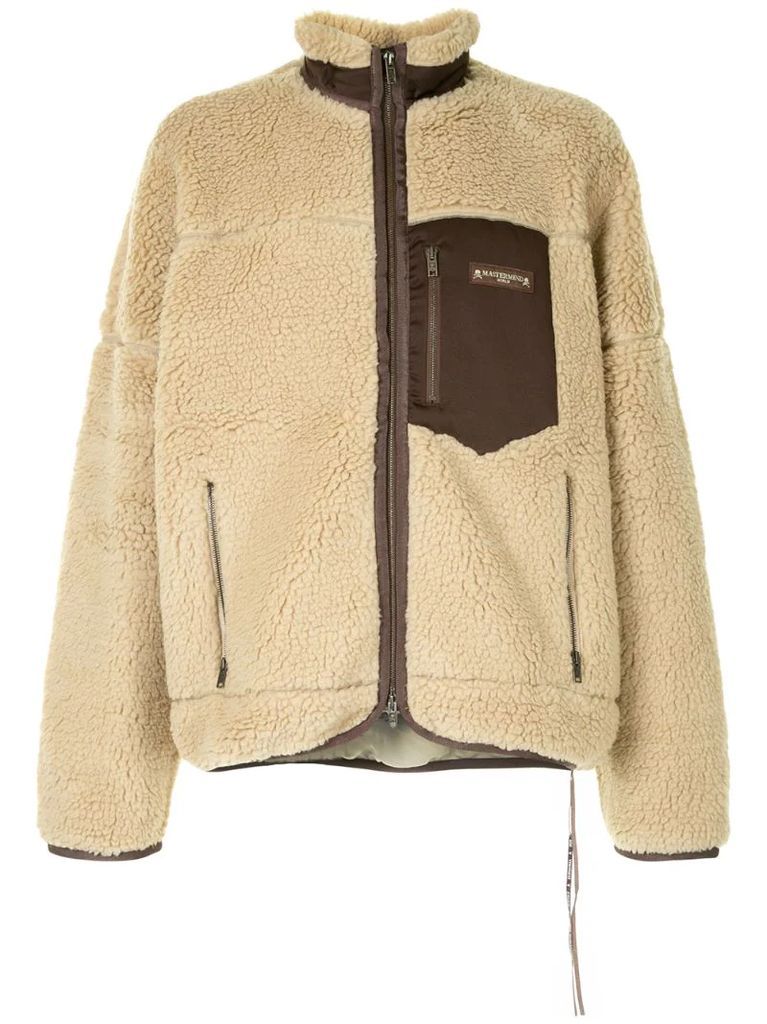 faux-shearling hooded jacket
