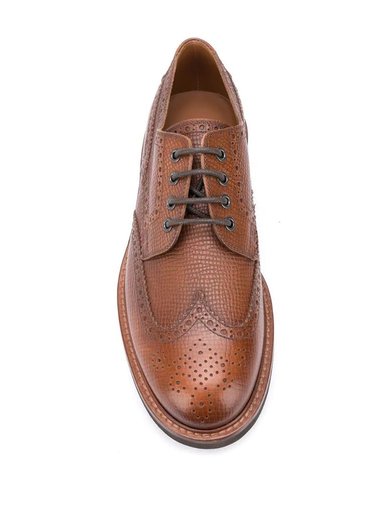 textured lace-up brogues