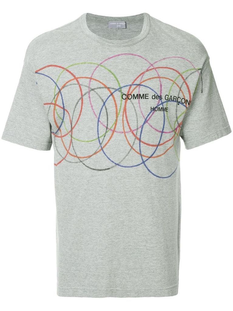 circles print T-shirt