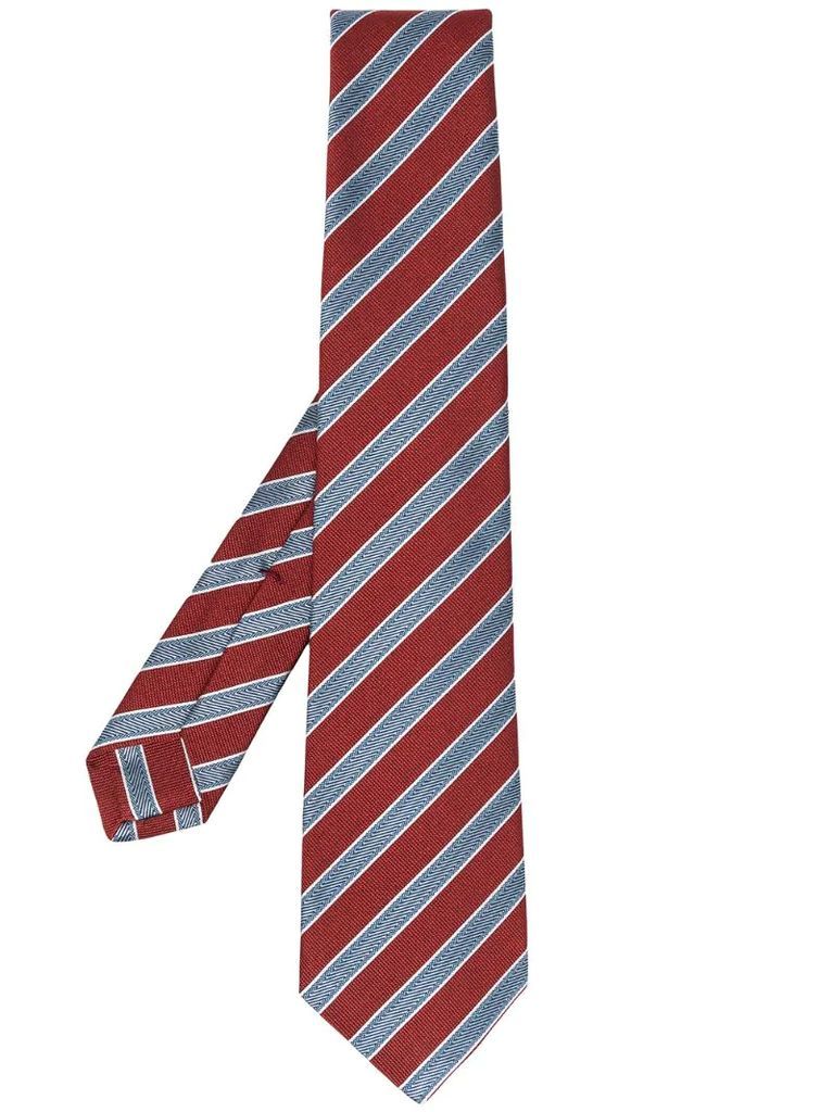 woven silk stripe tie