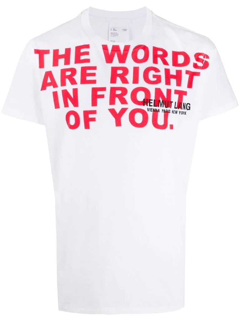 words print short sleeve T-shirt