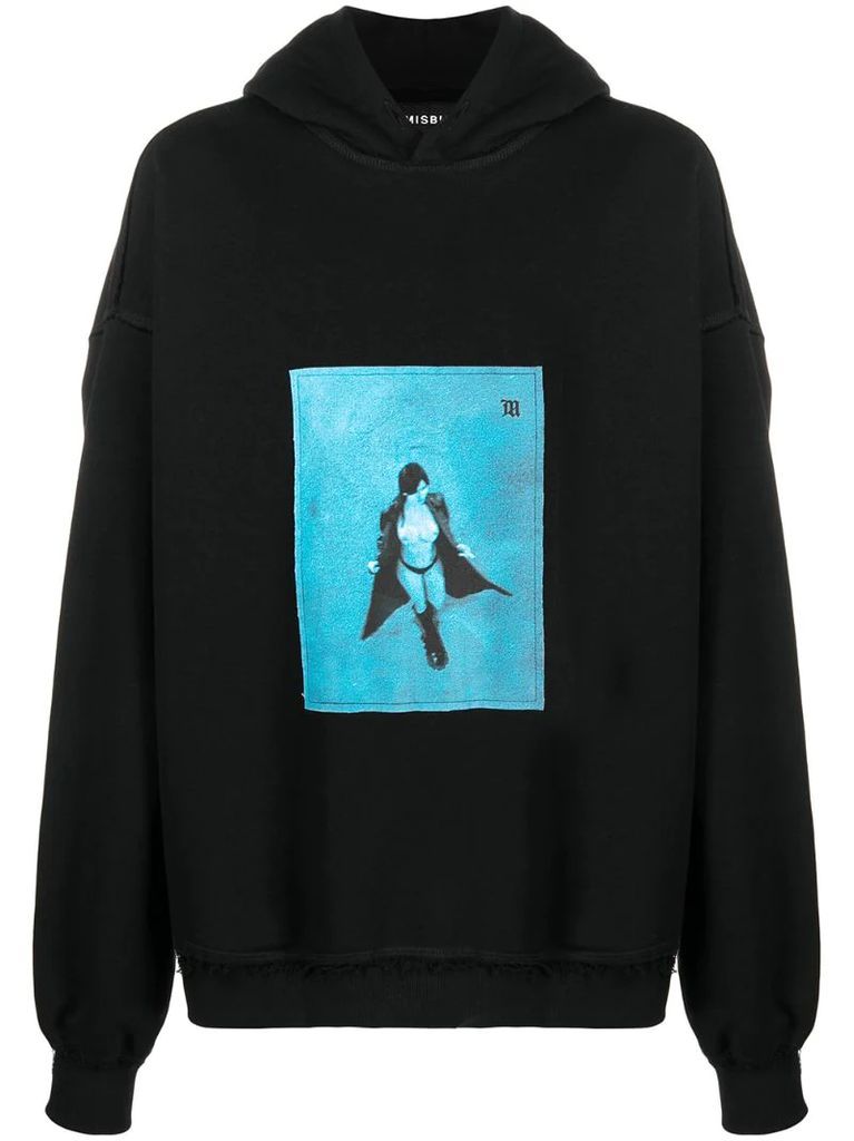 photographic print hoodie