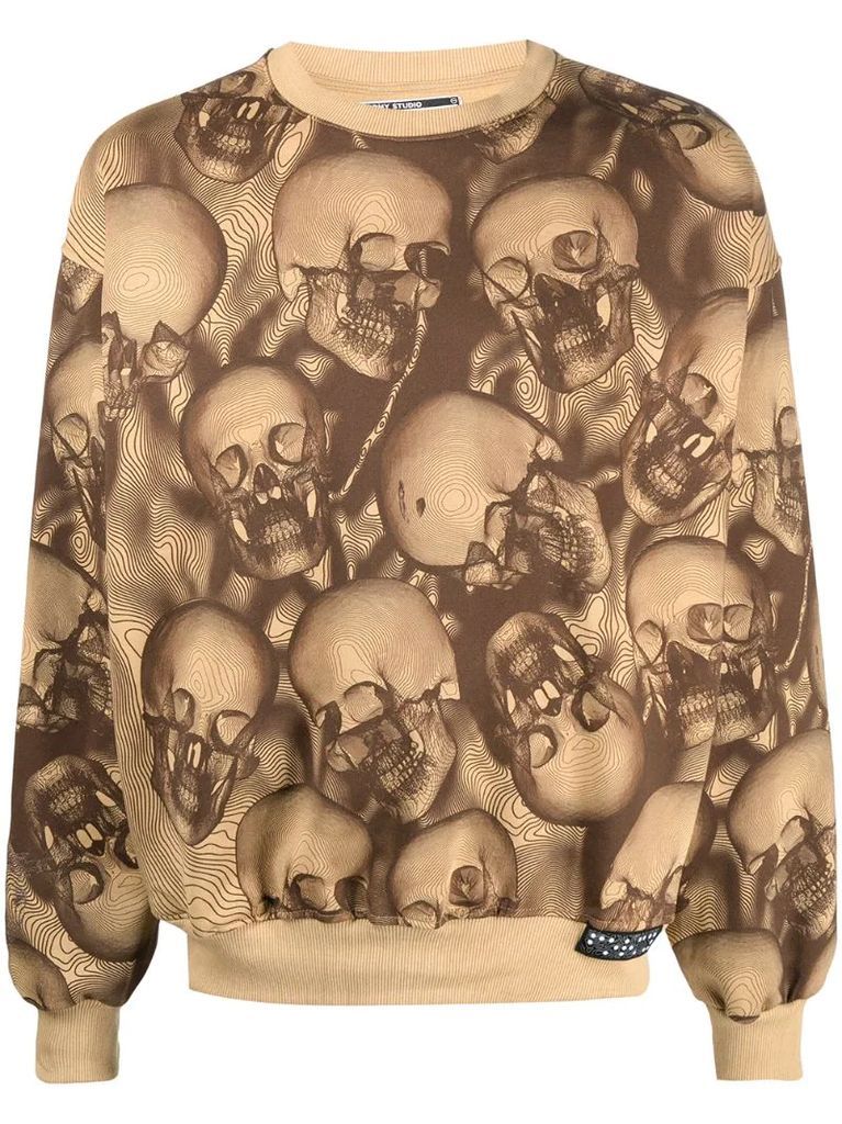 Mosh Pit skull-print sweatshirt