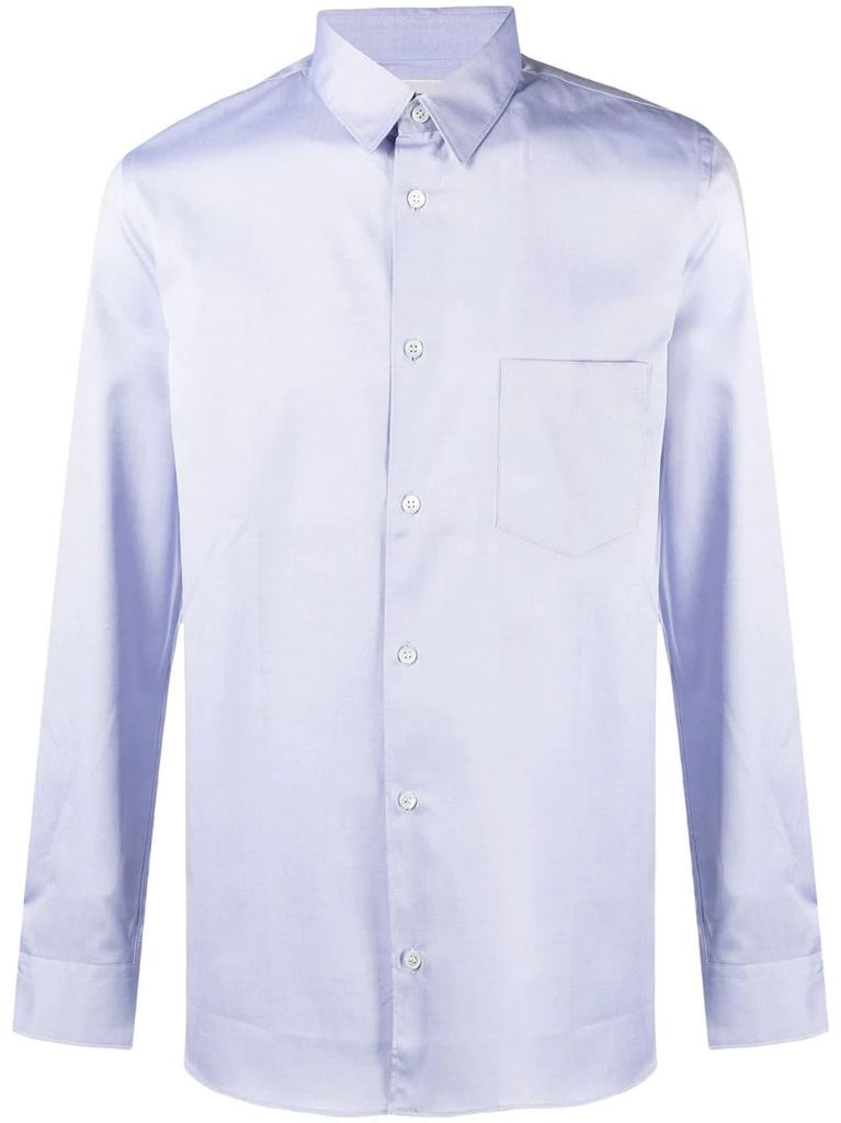 chest pocket tailored shirt