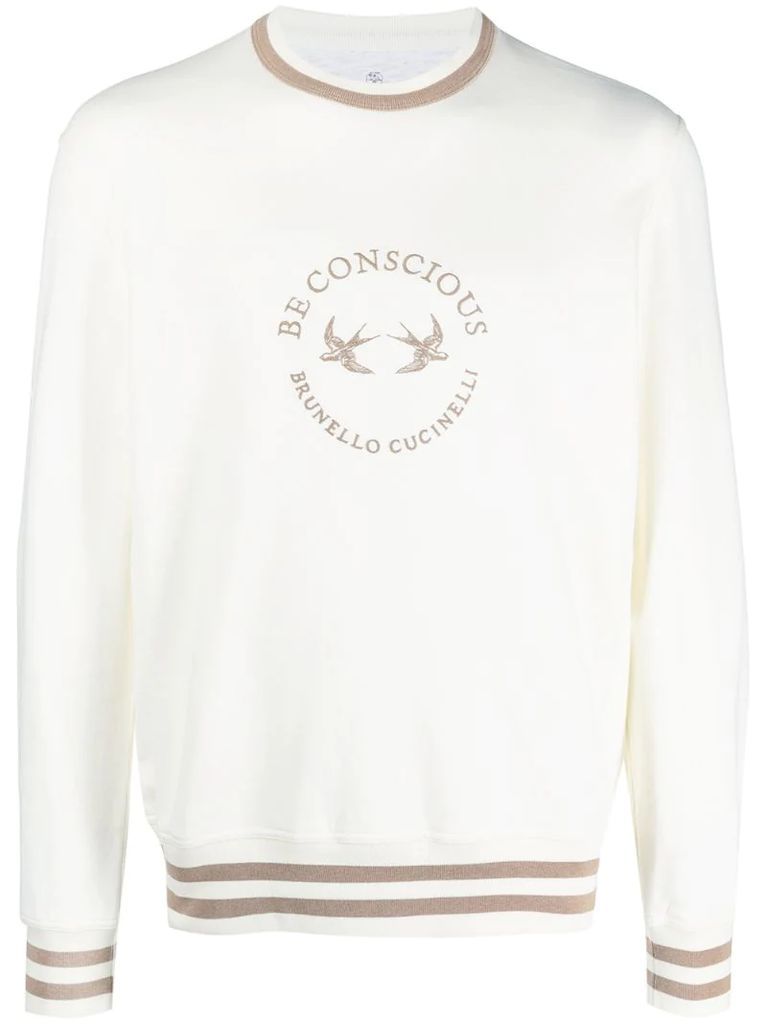 Be Conscious logo sweatshirt