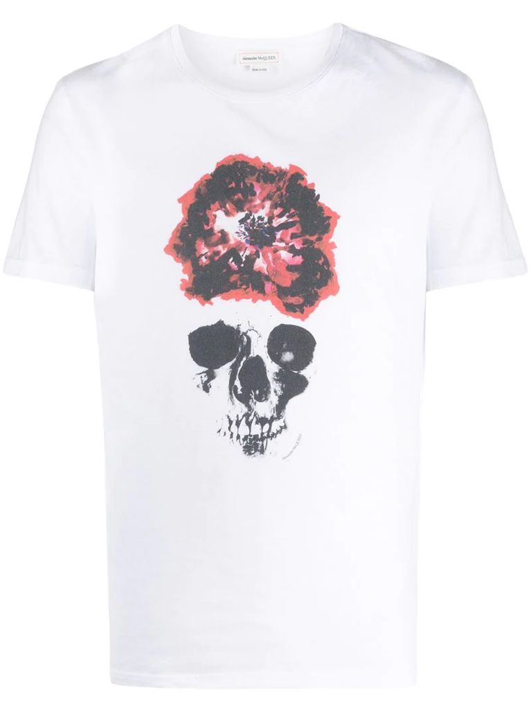 graphic skull print T-shirt