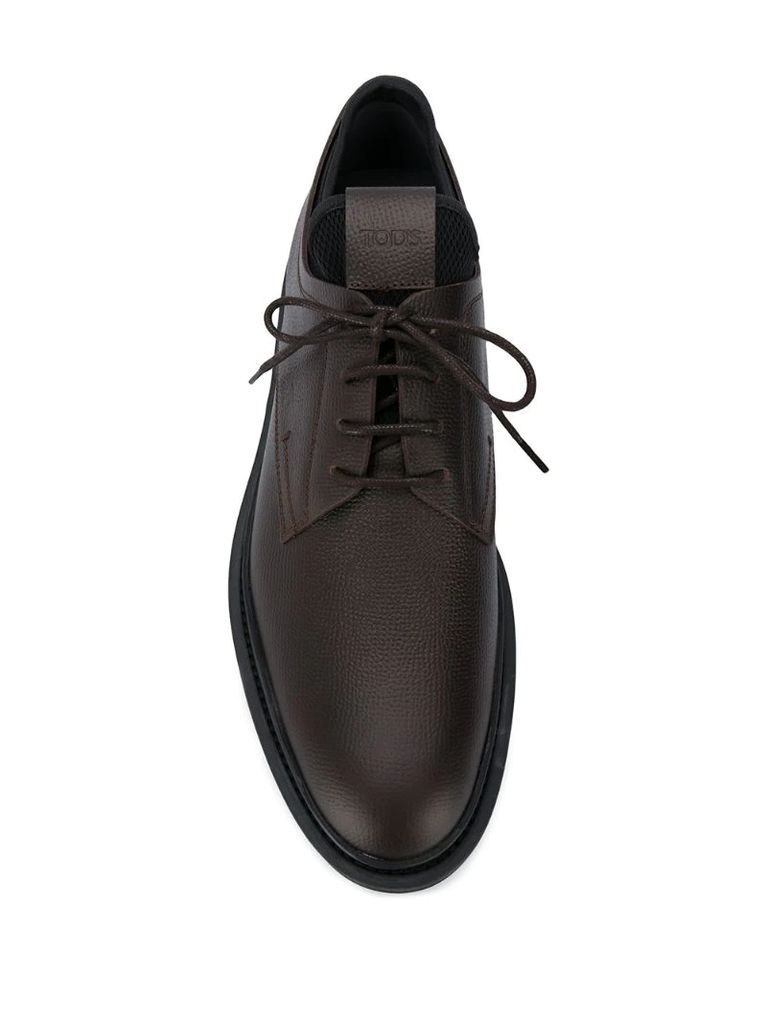 chunky leather lace-up shoes