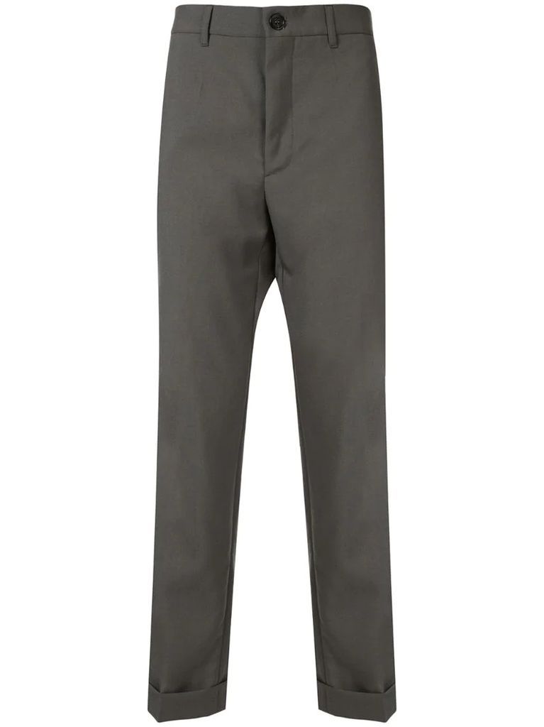 straight leg trousers