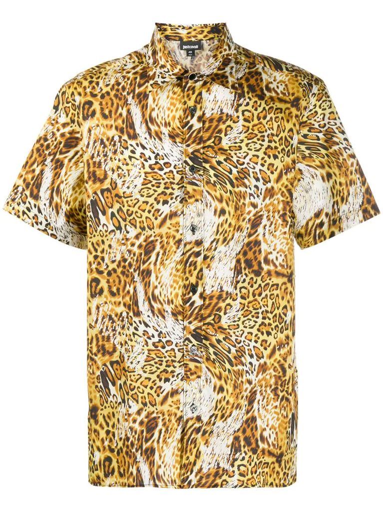short sleeved leopard print shirt