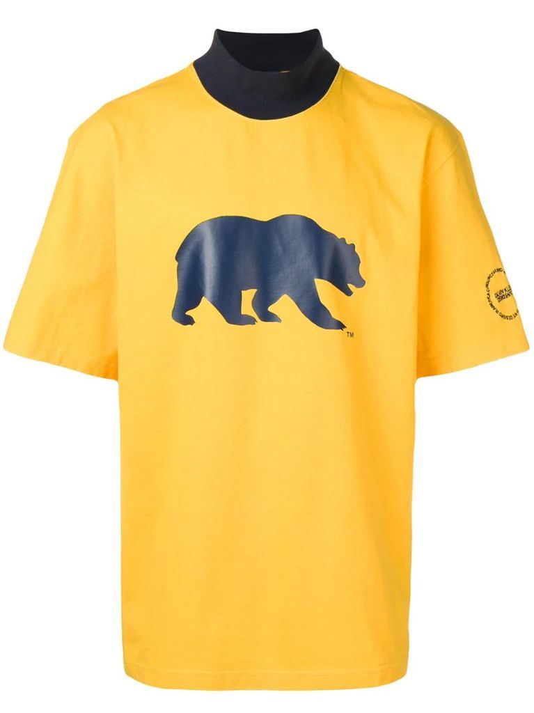 oversized bear print T-shirt