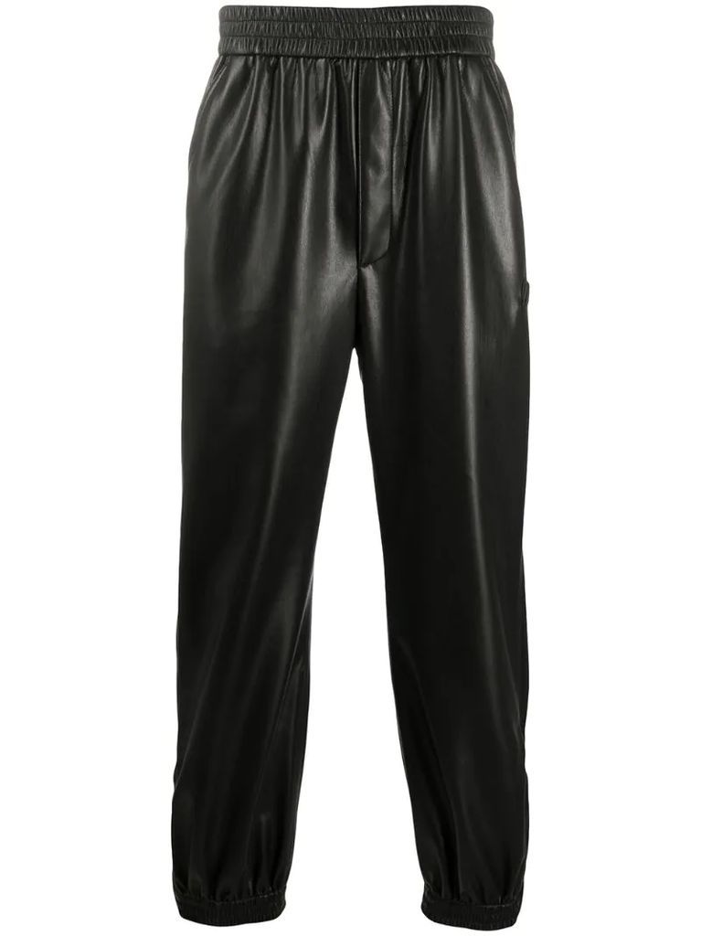 Goro leather-look trousers