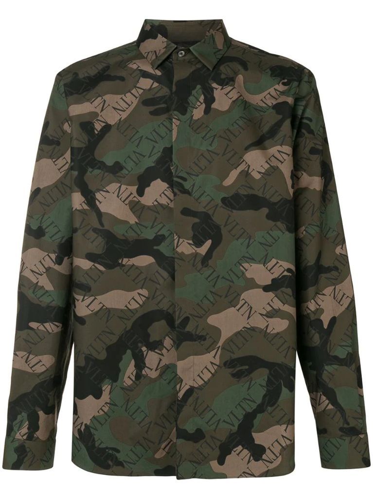 VLTN grid camouflage shirt