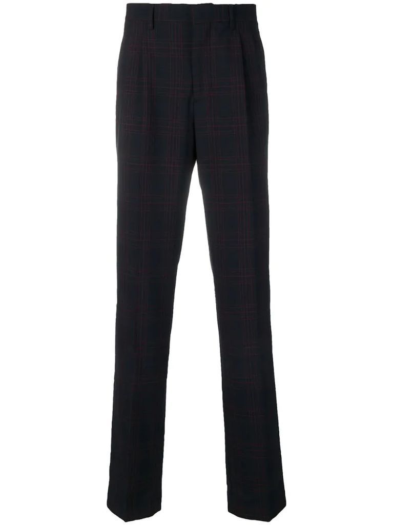 tartan pattern trousers
