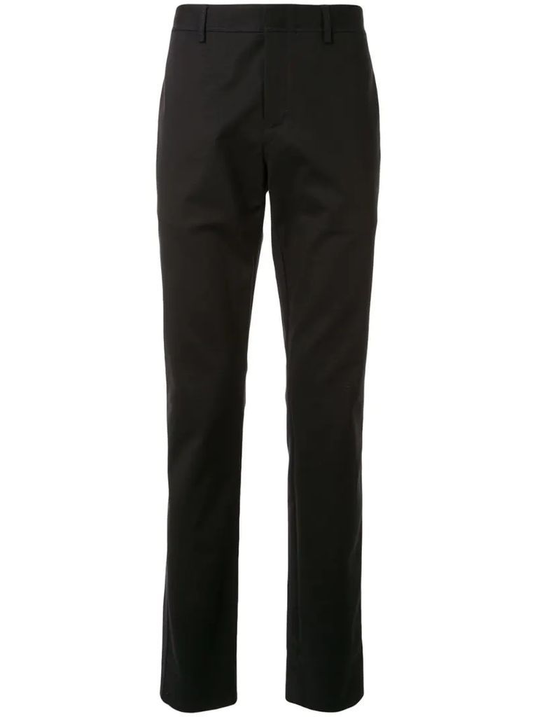 stitch detail high-waisted tailored trousers