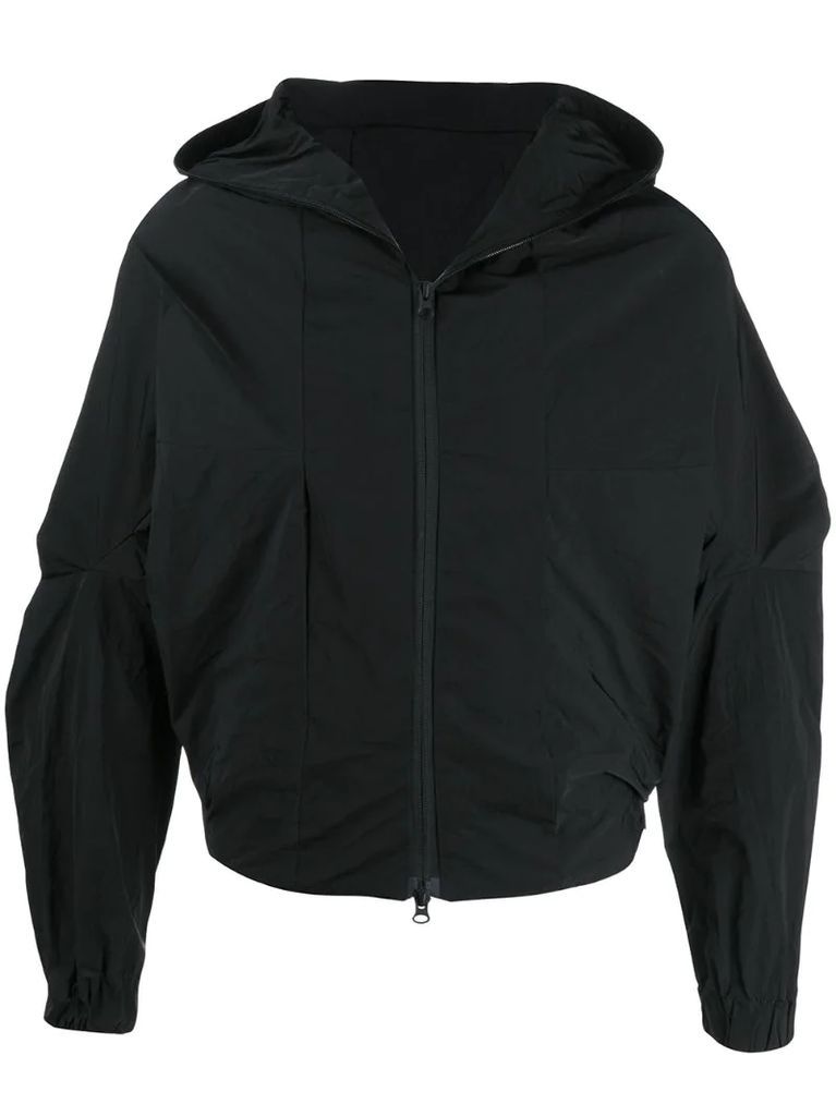 geometric hooded jacket
