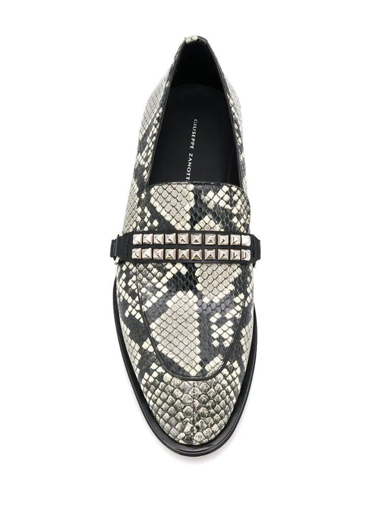 Angeles reptile loafers