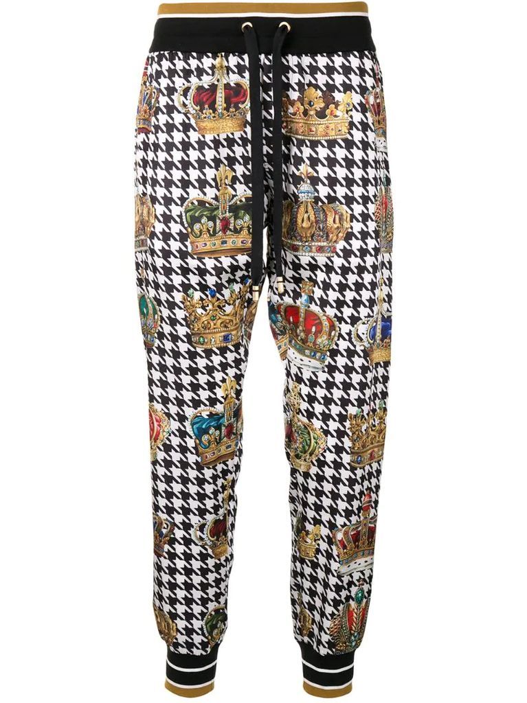 crown houndstooth track pants