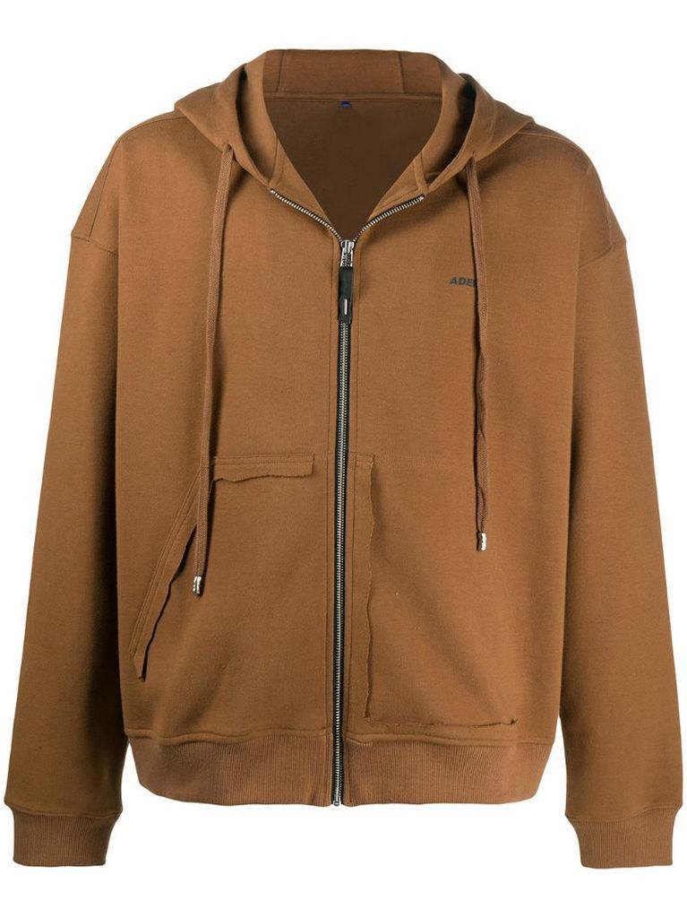 zip front hoodie