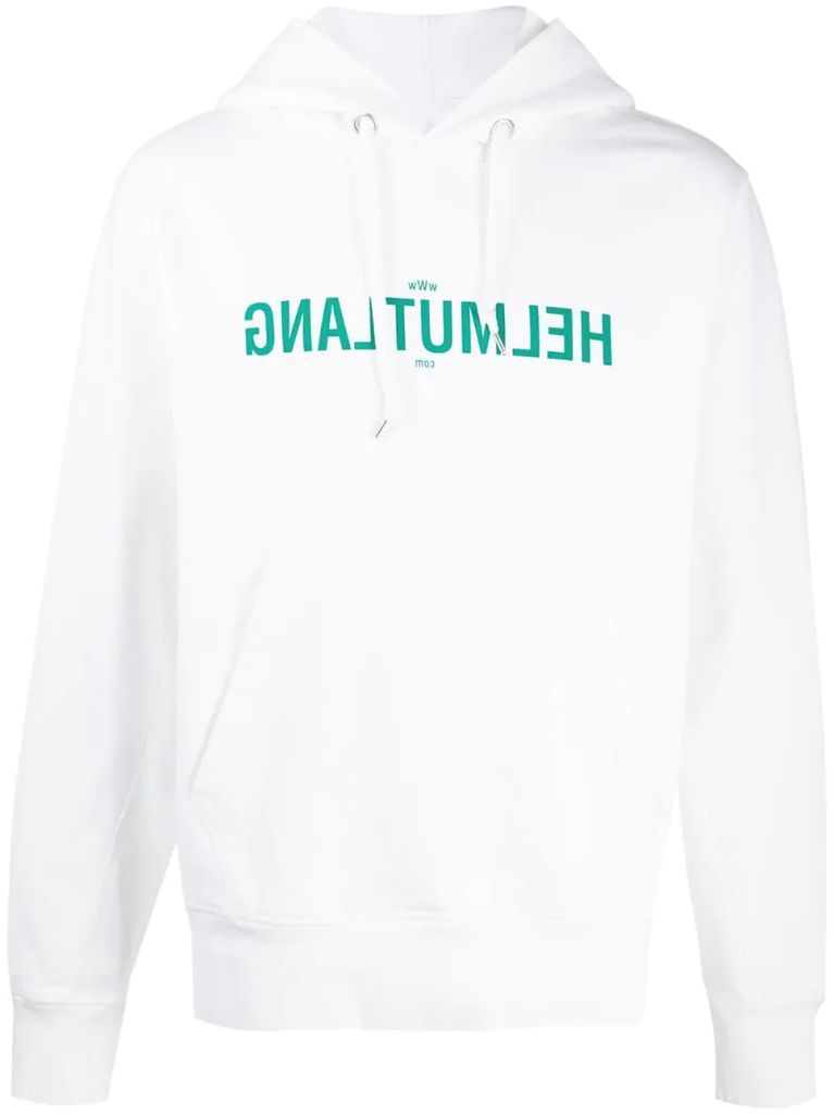 reverse logo hoodie