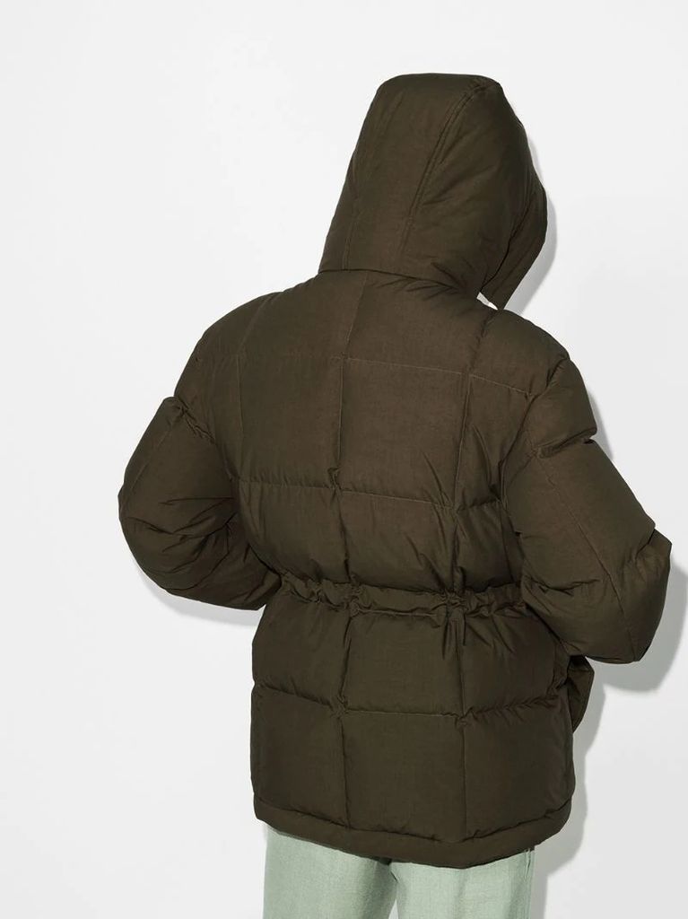 hooded padded coat