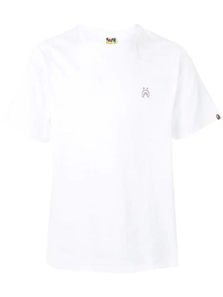 Shark embroidered short sleeved T-shirt