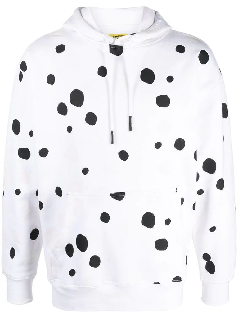 dalmatian spot print hoodie