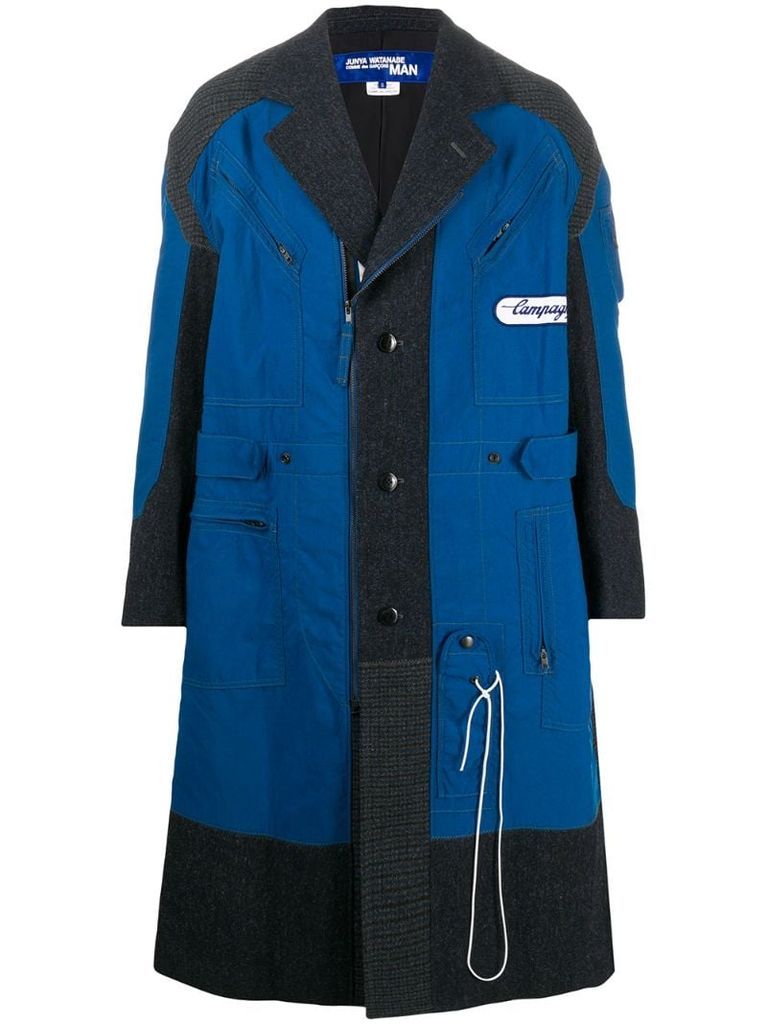 tailored work patchwork coat