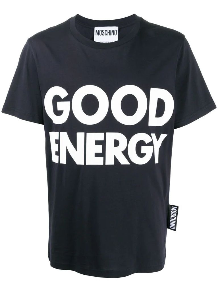 slogan print crew neck t-shirt
