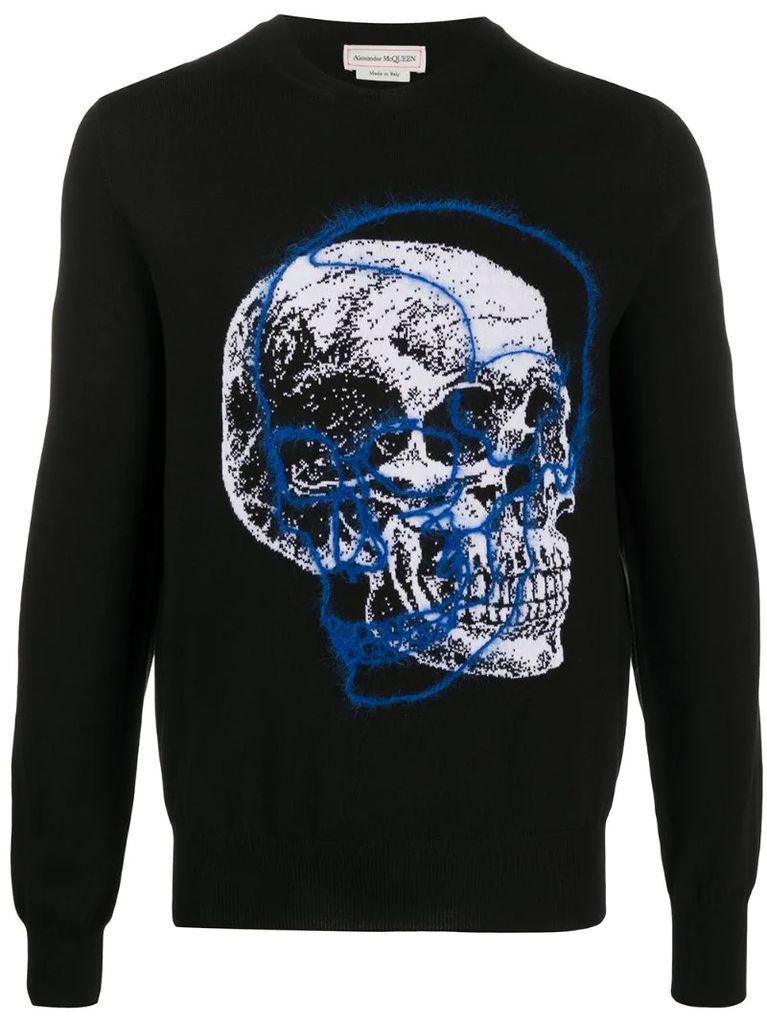 skull-print sweatshirt