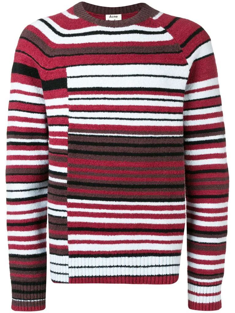 alternating stripe sweater
