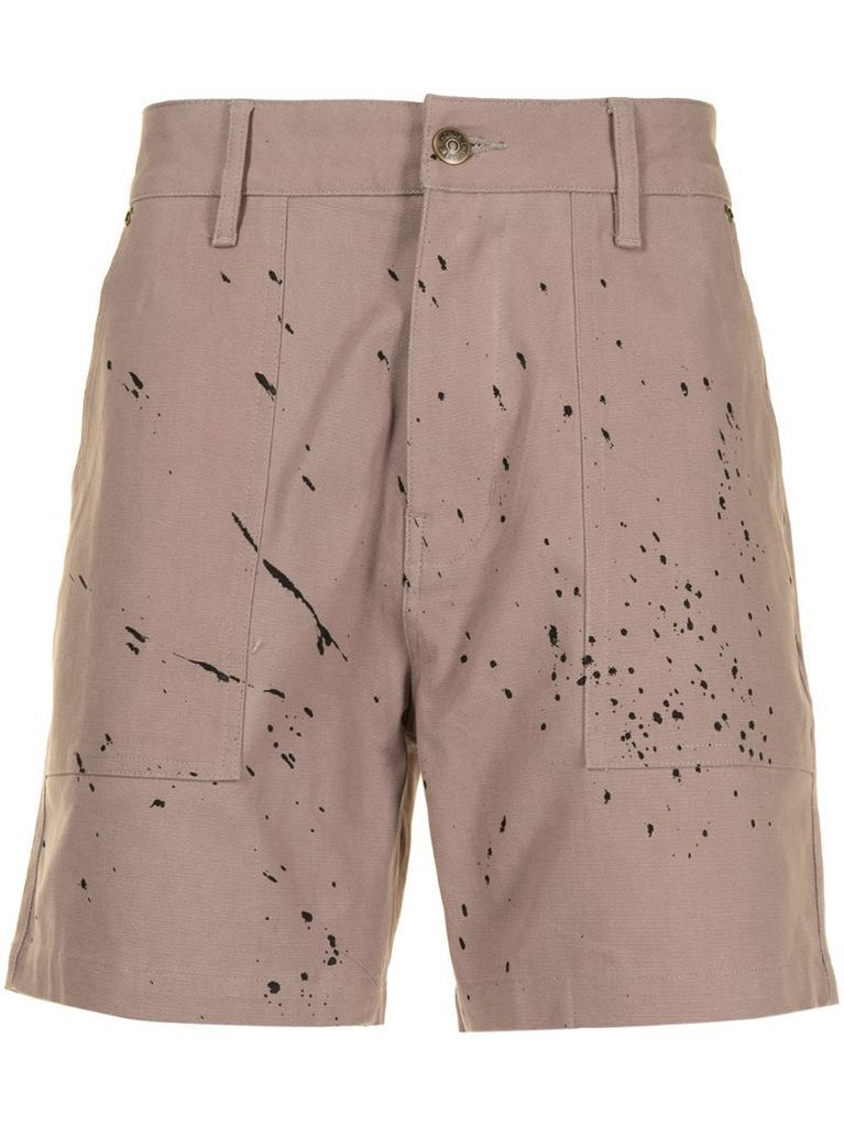paint splatter shorts