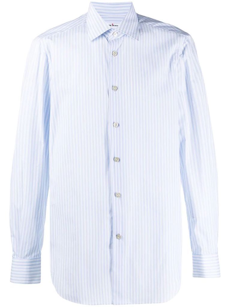 pinstripe-print long-sleeve shirt