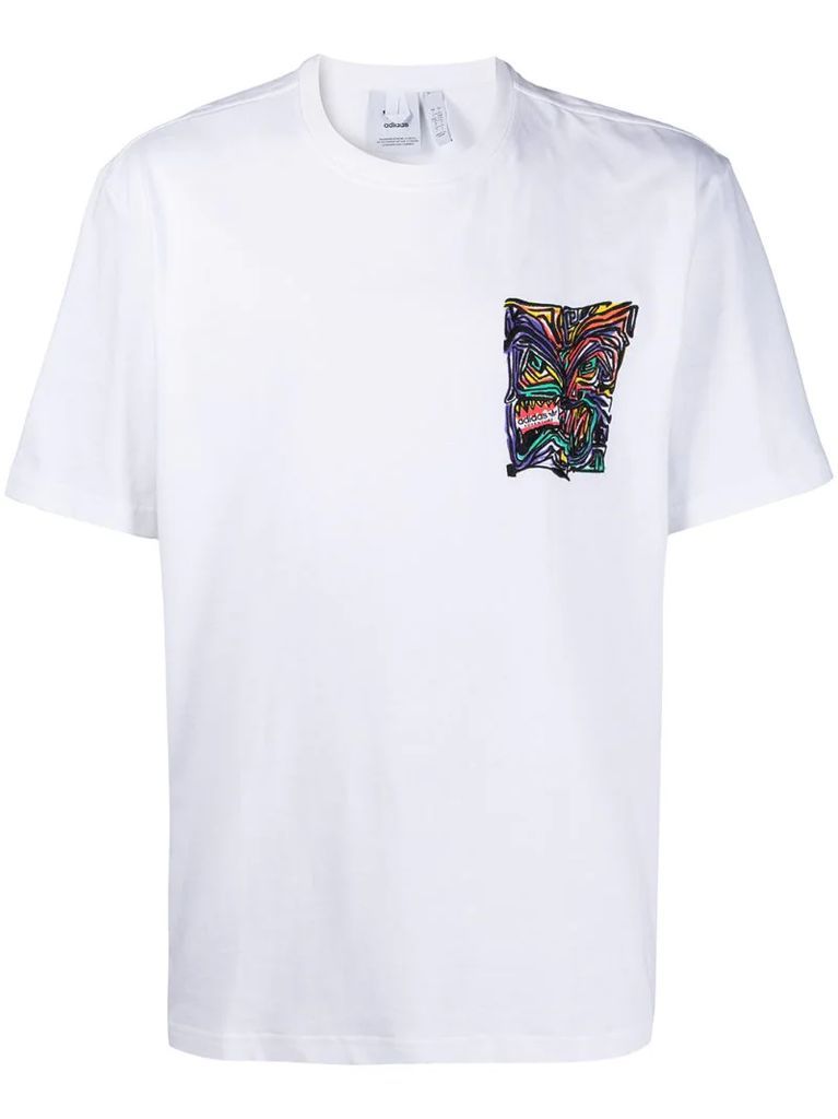 Munching Archive embroidery cotton T-shirt