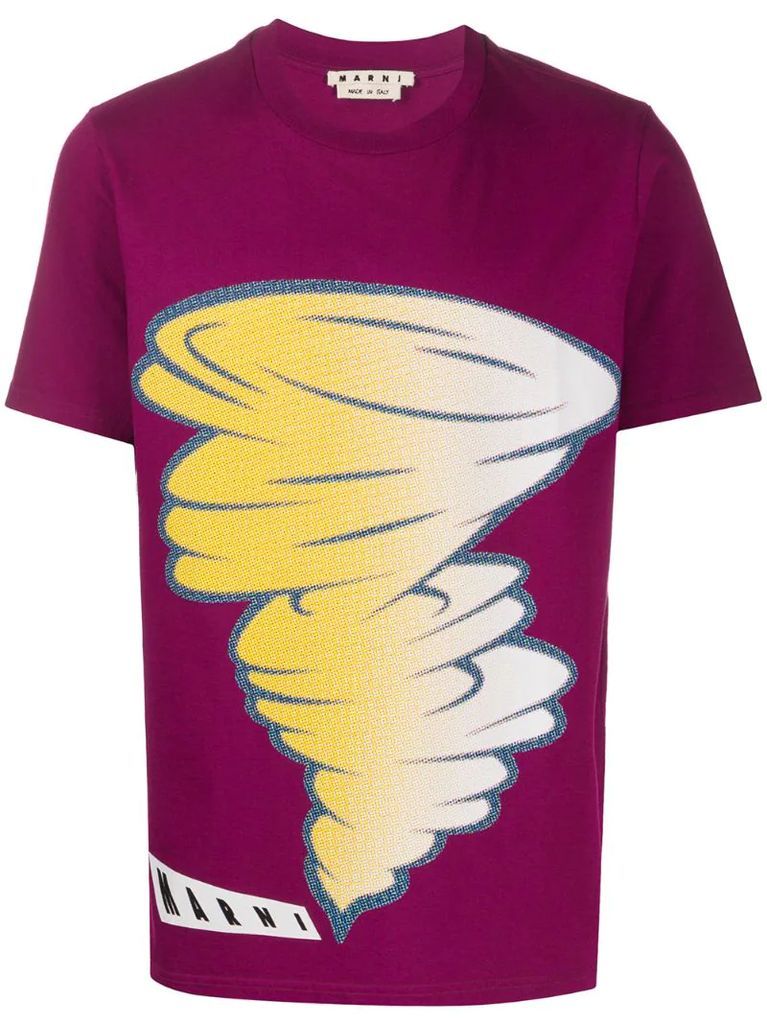 tornado print T-shirt