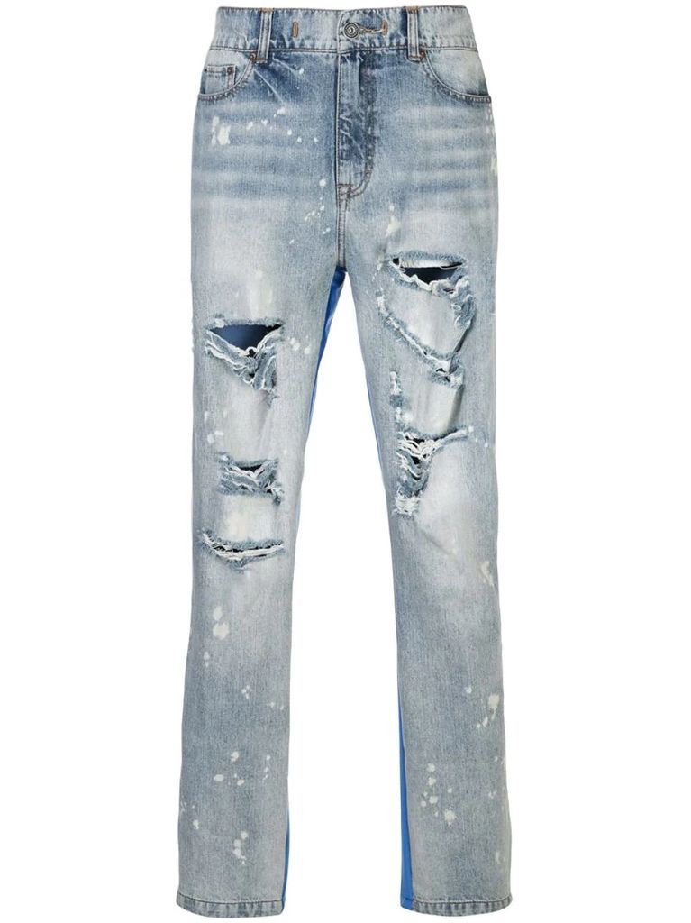 Half and Half panelled jeans