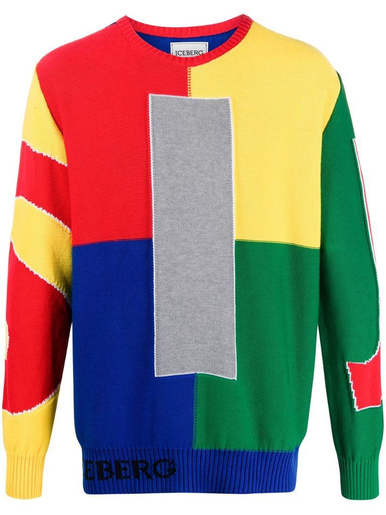 rainbow intarsia jumper