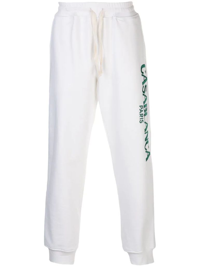 embroidered logo track pants