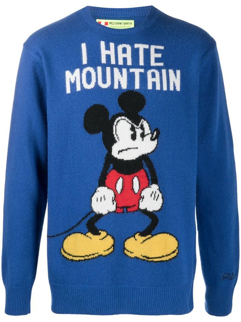 Angry Mickey knitted jumper