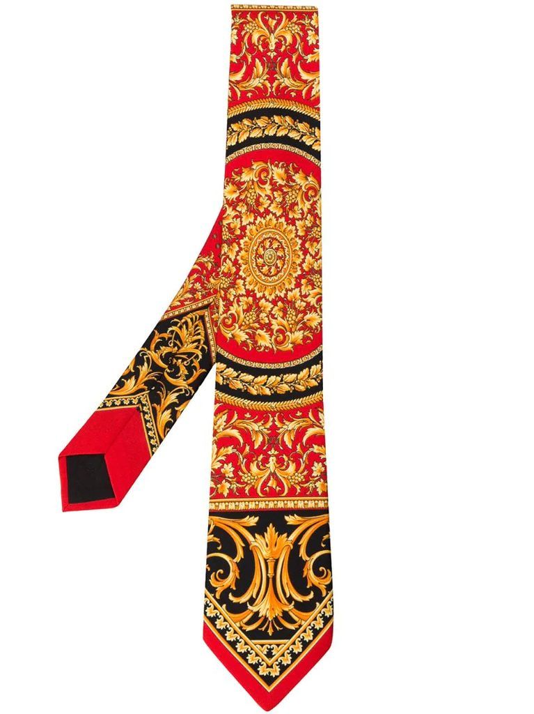 Barocco print tie