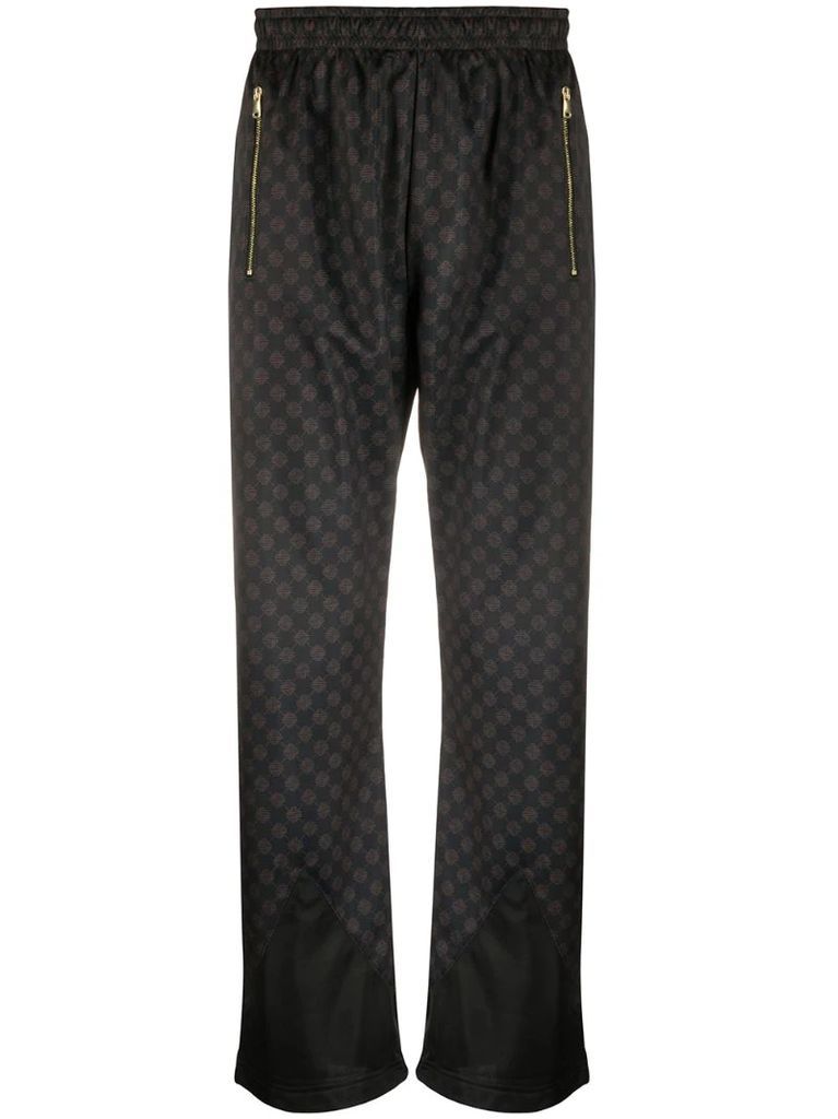 all-over print track trousers