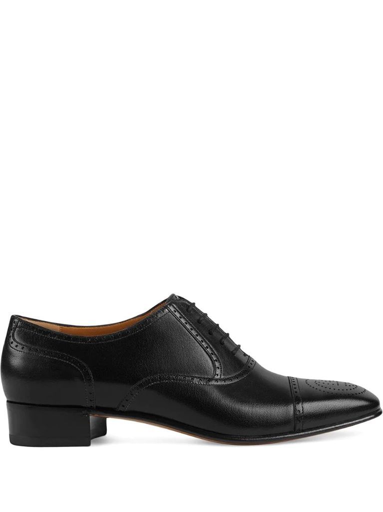 perforated Oxford shoes
