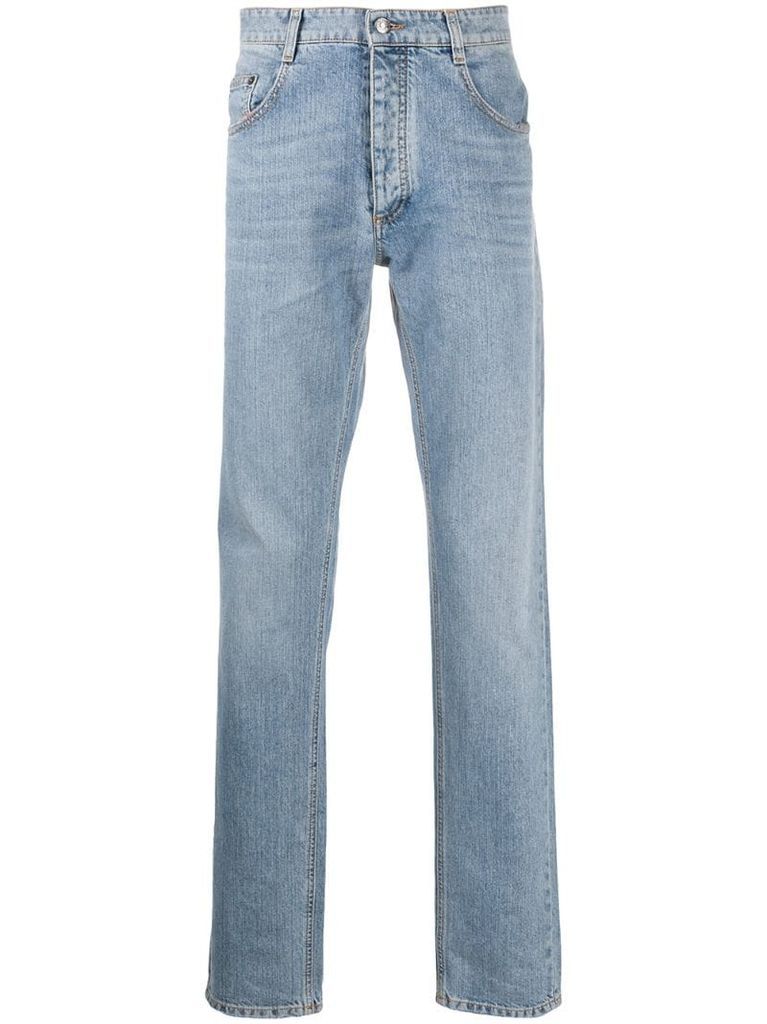 straight-leg jeans