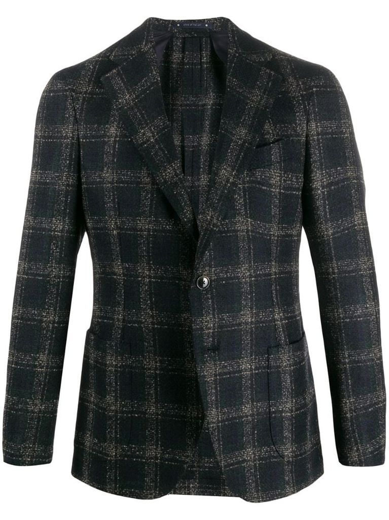 check pattern blazer