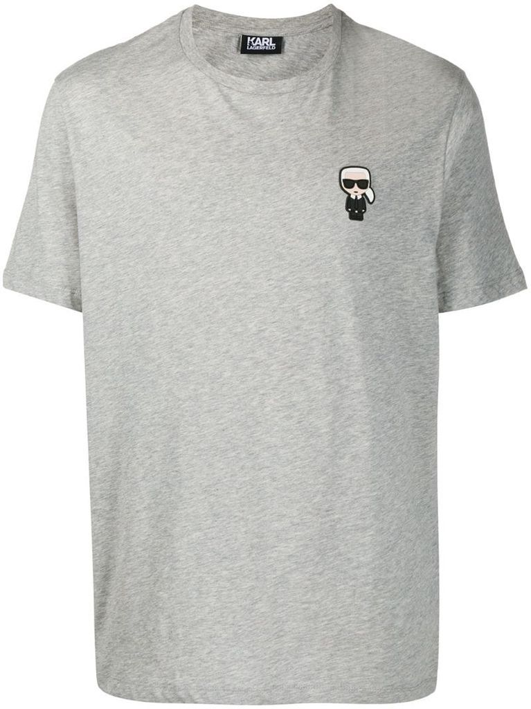 logo-patch crew neck T-shirt