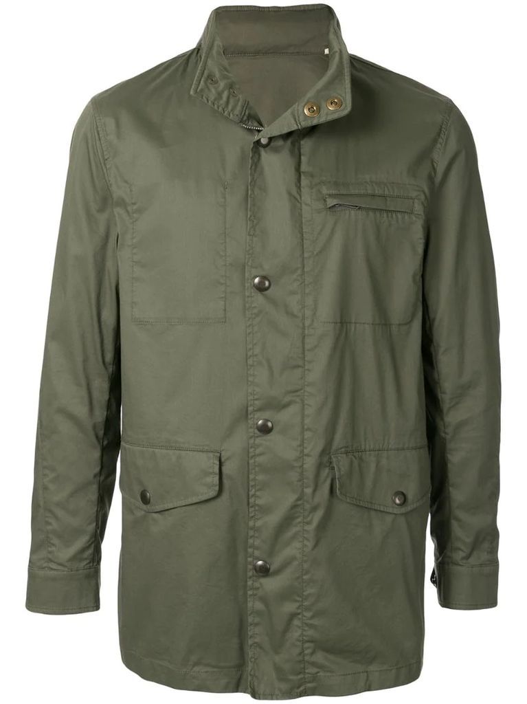 high neck military jacket