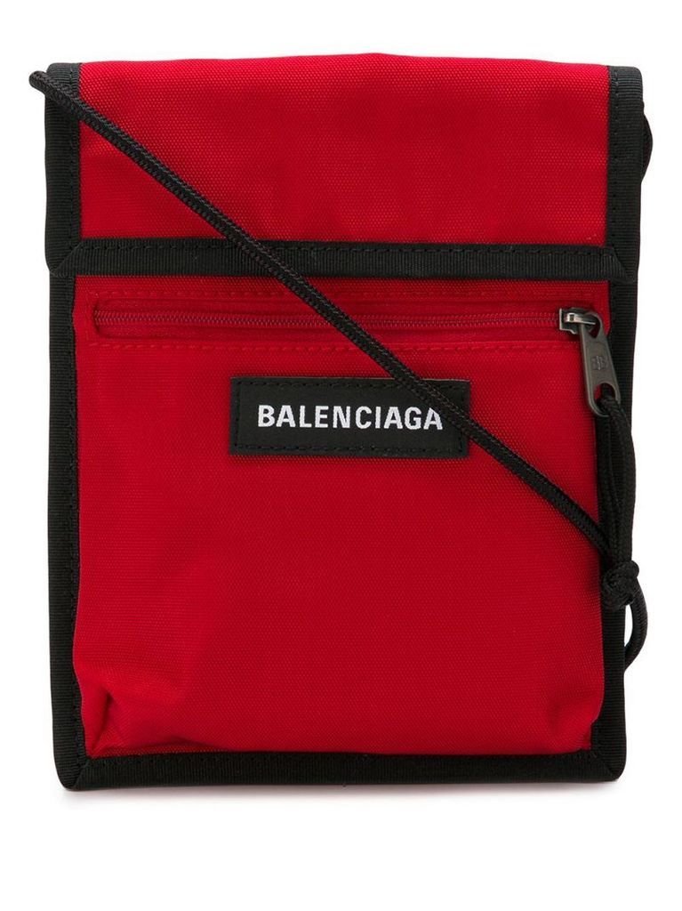 red Explorer logo embroidered pouch