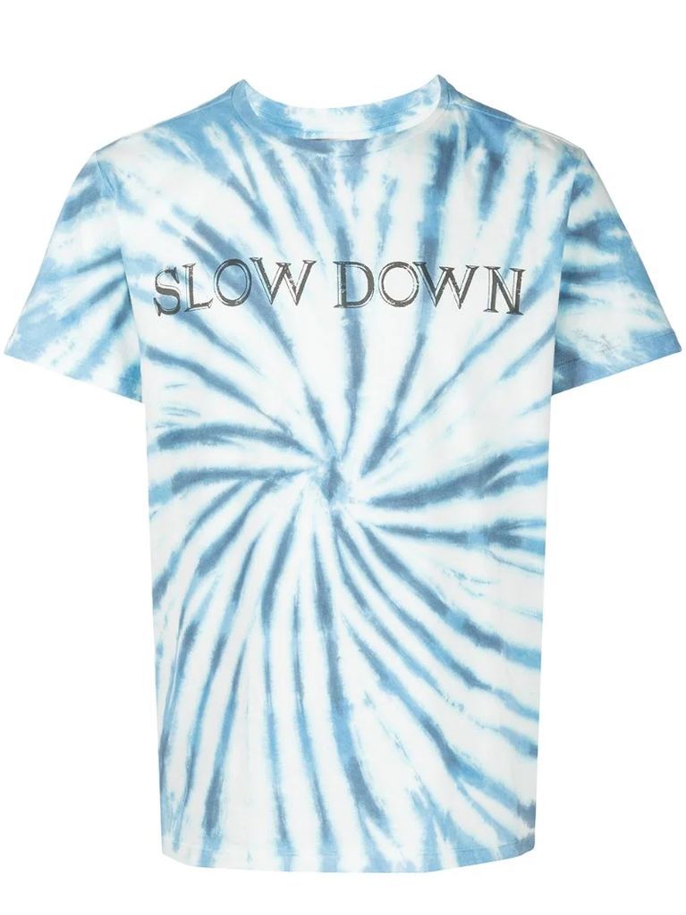 tie-dye Slow Down T-shirt