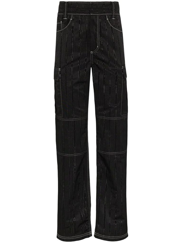 moire cargo trousers