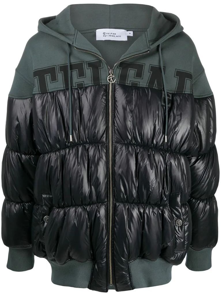 hoodie-detail padded jacket