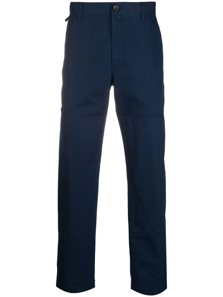 cropped length cotton trousers